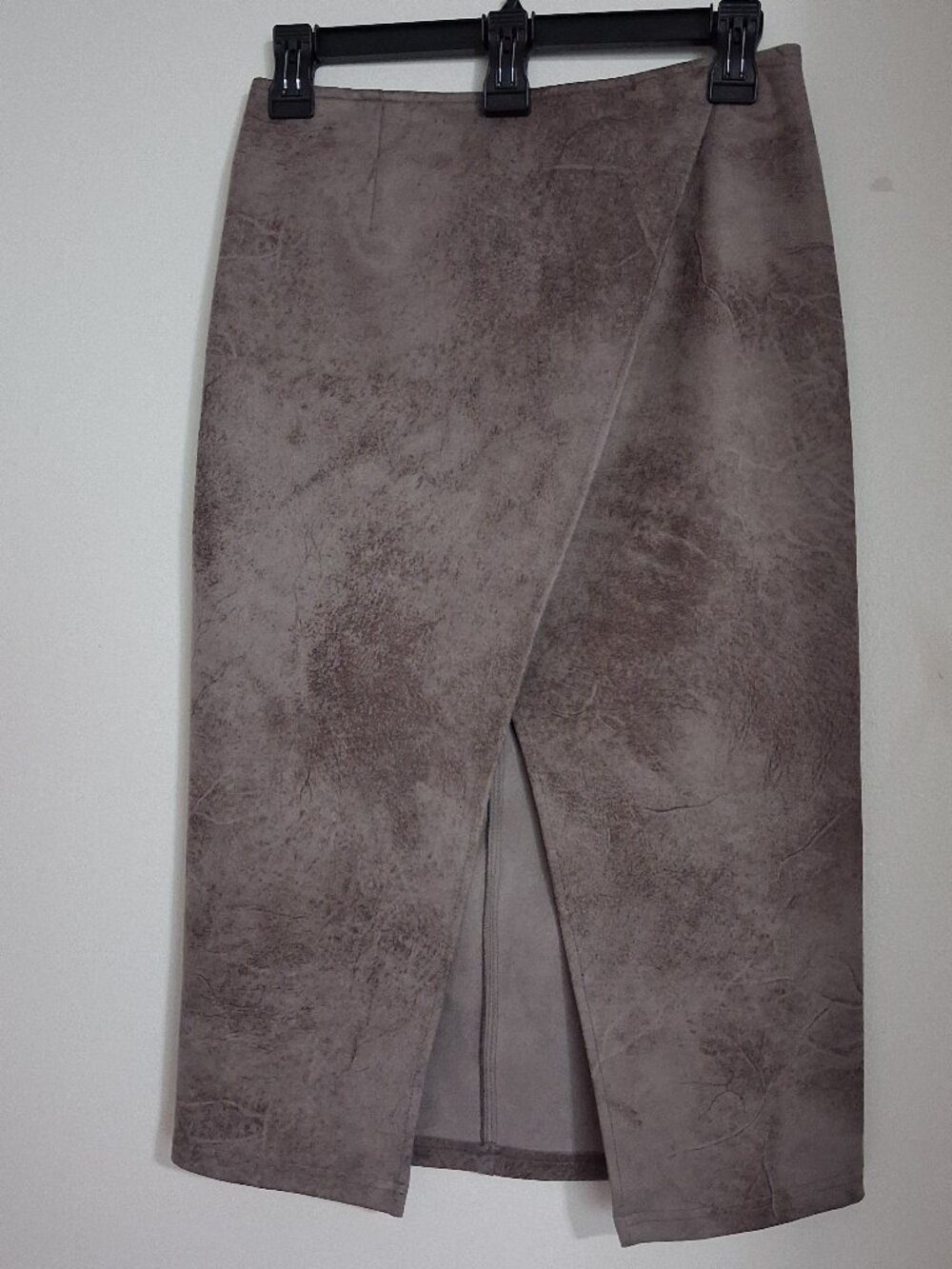 Free People Faux Suede Wrap Front Midi Skirt - Size XS